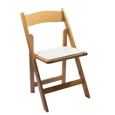 Image of Natural Finish Wood Folding Chair